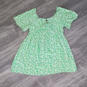 Green floral Sundress